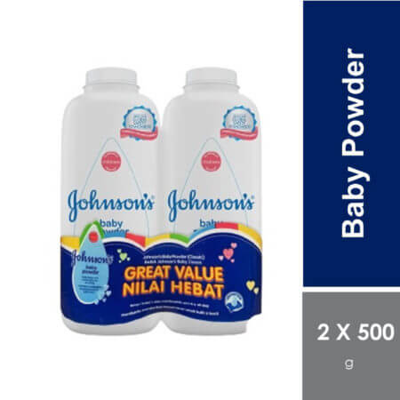 Johnsons Baby Powder Classic 500g 2s | Keeps Baby's Skin Comfortable