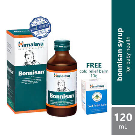 Himalaya Bonnisan Syrup 120ml With Free Cold Relief Balm 10g | Digestive Care For Infants