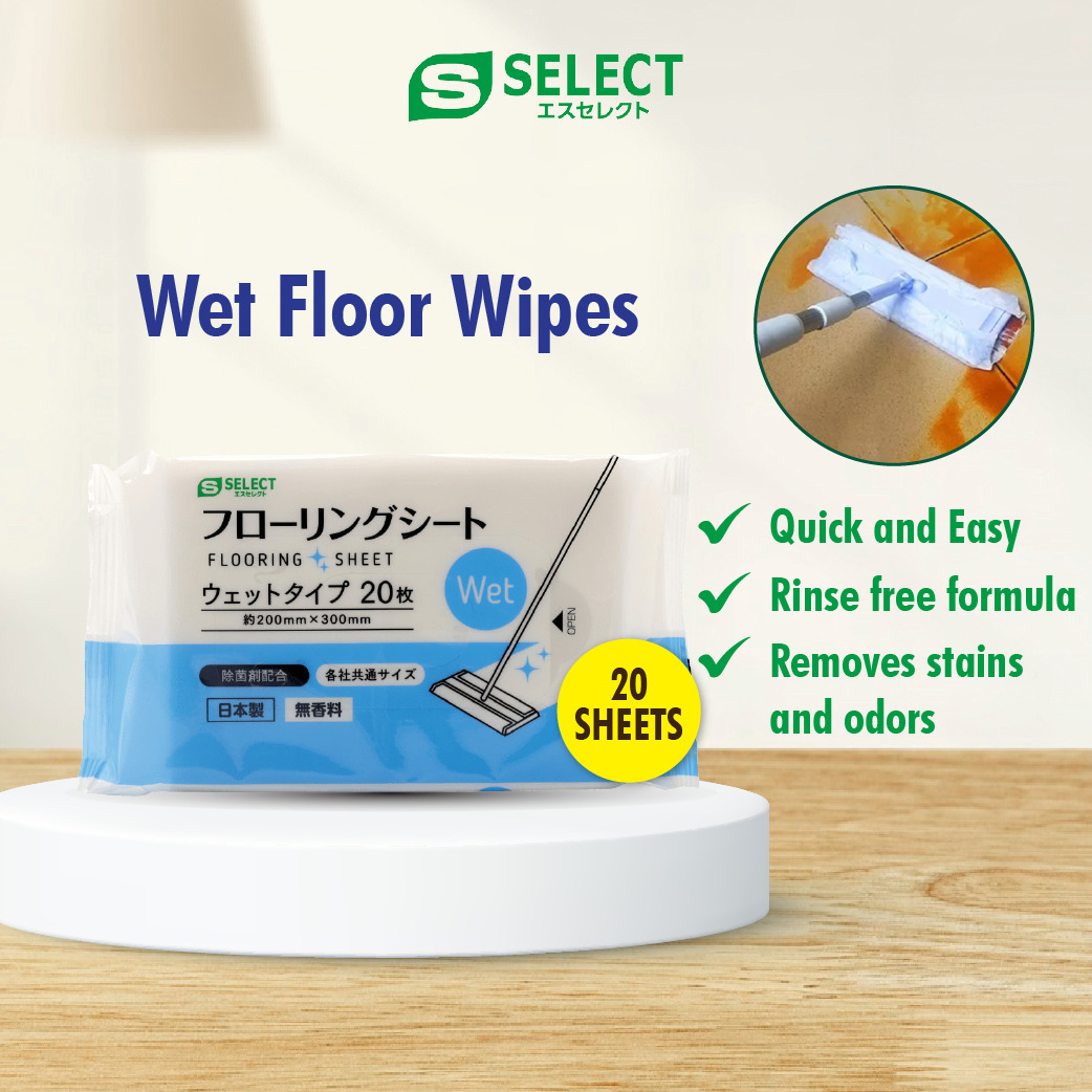 Sugi S Select Wet Floor Wipes 20s Remove Stains Quick & Easy Alpro