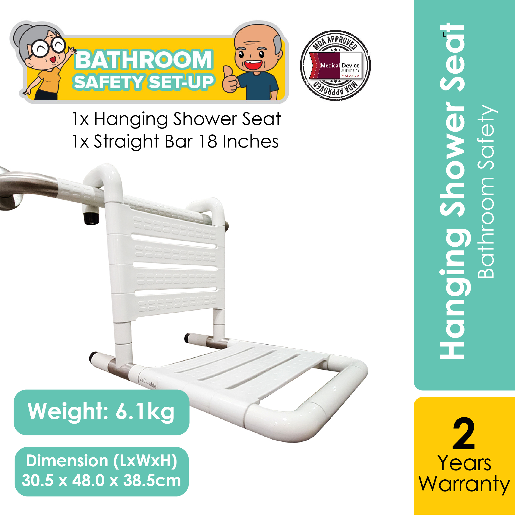 Reli able Hanging Shower Seat Bathroom Safety Alpro Pharmacy