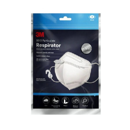 3m 9513 Kn95 Particulate Respirator Face Mask With Ear Loop 3s | For Adults