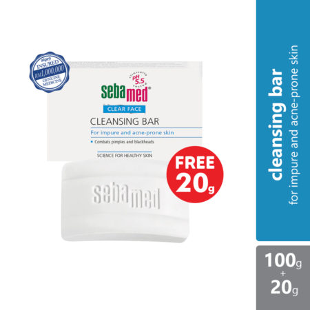 Sebamed Clear Face Teenage Cleansing Bar 100g Free 20g