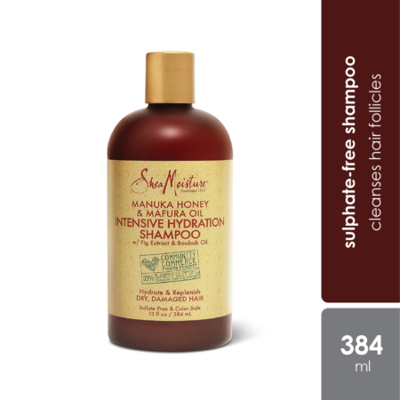 Shea Moisture Manuka Honey & Mafura Oil Intensive Hydration Shampoo 384ml | Sulphate-free Shampoo