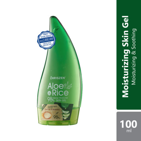 Chriszen 98% Aloe Vera & Rice Milk Gel 100ml | Moisturizing & Soothing