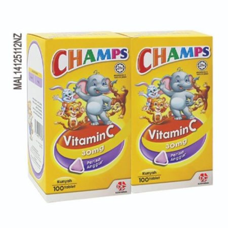 Champs C 30mg Blackcurrant 2x100s | Kids Vitamin C