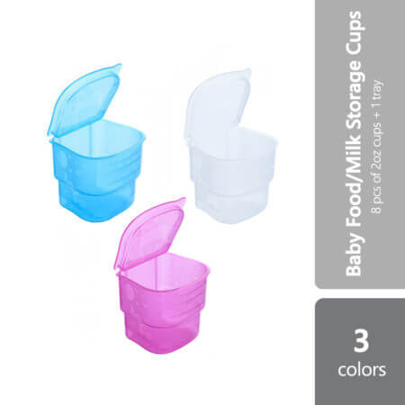 Autumnz Easy Baby Food N B Or Milk Storage Cups (2oz) | Multiple Colours