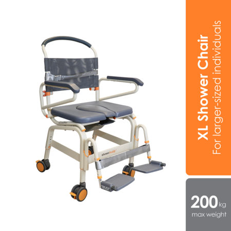 Showerbuddy Roll-in Buddy Xl Bariatric Commode 22 | Shower Support Chair