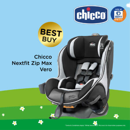 Chicco Nextfit Max Zip Air Convertible Car Seat - Vero | Newborn To 29.5kg