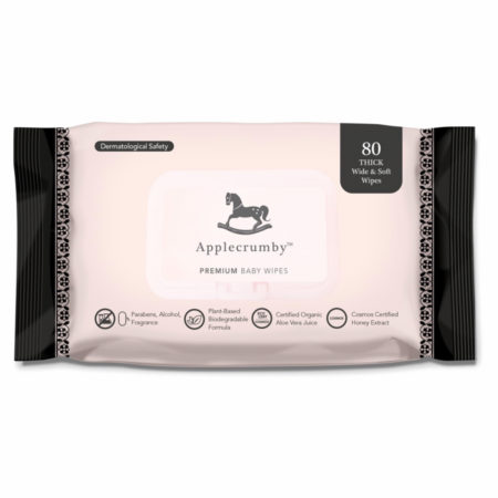 Applecrumby Extra Thick Premium Baby Wipes (manuka Honey Extract) 2x80s