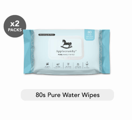 Applecrumby Premium Pure Water Wipes 2x80s