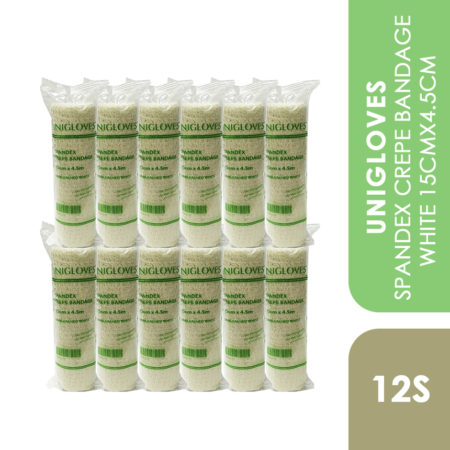 Unigloves Spandex Crepe Bandage White 15cmx4.5cm 12s