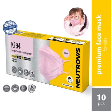 Neutrovis Kf94 Korean Premium Medical Face Mask (sakura) 10s | For Kids