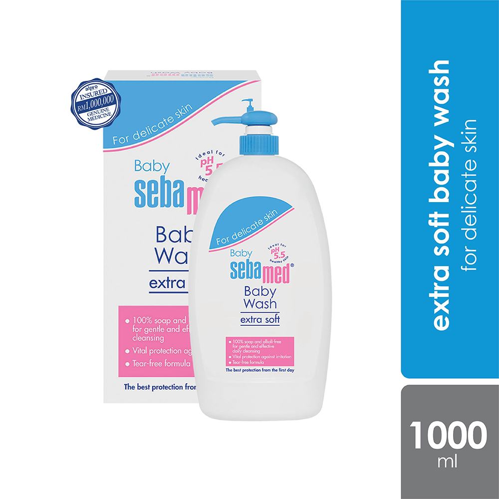 Sebamed Baby Wash Extra Soft Ultra Mild Cleansing Formula 100% Soap Free  (200mL)