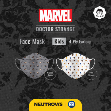 [exclusive At Alpro] Neutrovis 4-ply Face Mask Marvel Dr Strange Edition 20s (magical Clones & Pixel Strange) | For Kids