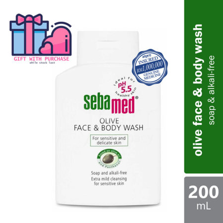 Sebamed Olive Face&body Wash 200ml Free Moisturizing Body Lotion 15ml