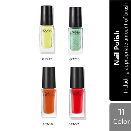 Nailholic Juicy ( Gr717  Gr718  Or204  Or205  Or211  Or212  Pu117  Rd415  Ro607  Ye503  Ye509 )