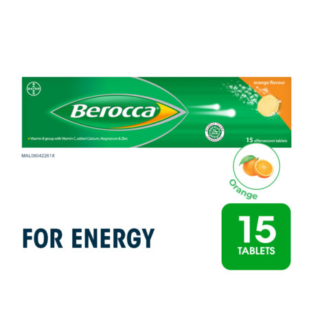 Berocca Effervescent Orange 15s | Vitamin B & C