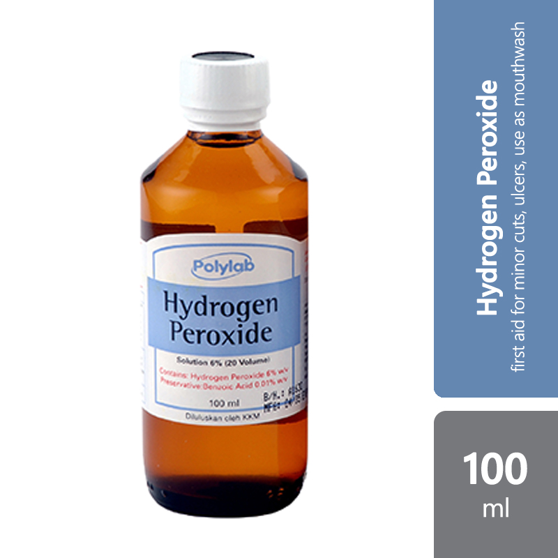 Polylab Hydrogen Peroxide Sol. 6% 100ml - Alpro Pharmacy