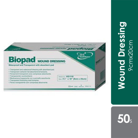 Biopad Wound Dressing 9cmx20cm 50s