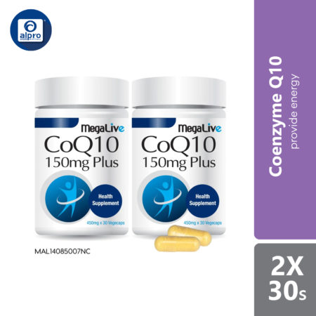 Megalive Coenzyme Q10 150mg Plus 2x30s | Support Cardiovascular Health