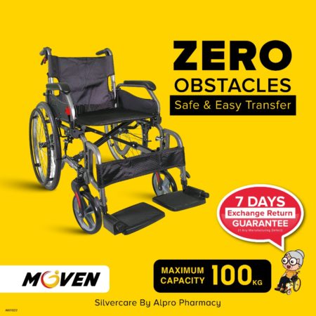 Moven Flexi Plus Wheelchair | Zero Obstacle Transfer