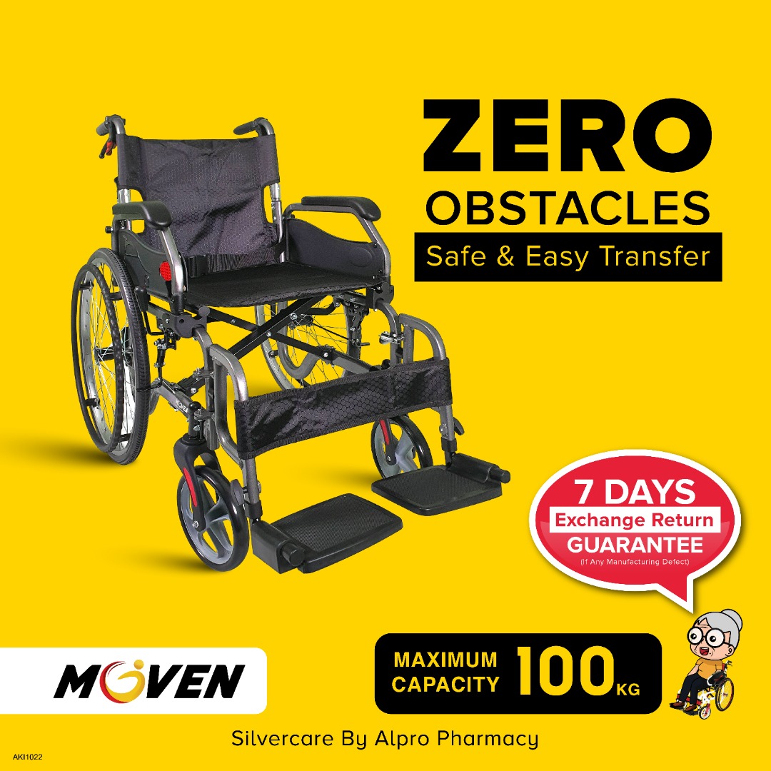 Moven Flexi Plus Wheelchair | Zero Obstacle Transfer - Alpro Pharmacy