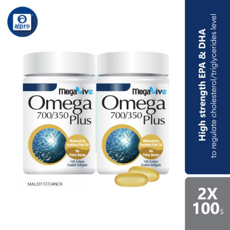 Megalive Omega 700/350 Plus 2x100s | To Regulate Cholesterol/triglycerides Level