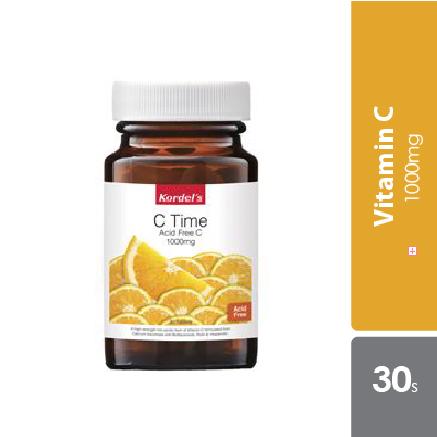 Kordels C Time Acid Free Vitamin C 1000mg 30s | Gentle On Stomach