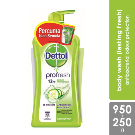 Dettol Shower Gel Lasting Fresh 950ml + 250ml