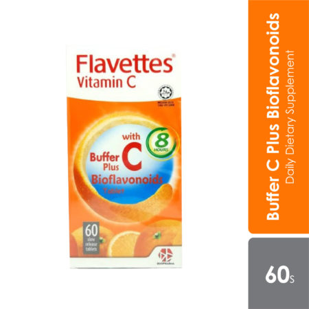 Flavettes Vitamin C With Buffer C + Bioflavonoids (orange) 60s | For Adult