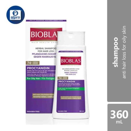 Bioblas Herbal Hair Loss Shampoo For Oily Scalp (grapeseed Extract) 360ml