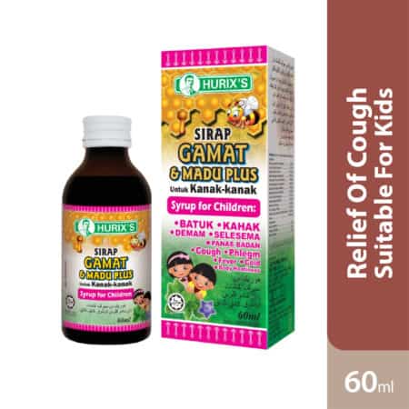 Hurixs Ubat Batuk Gamat & Madu Plus Kanak-kanak 60ml | For Cough