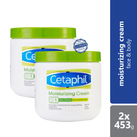 Cetaphil Moisturizing Cream 453gm 2s | For Dry And Sensitive Skin [expiry 08/26]