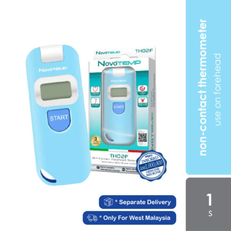 Novotemp Non Contact Forehead Thermometer Th02f (blue) | Pocket Size Design With 3 Years Warranty