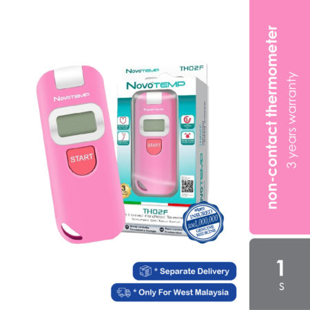 Novotemp Non Contact Forehead Thermometer Th02f (pink) | Pocket Size Design With 3 Years Warranty