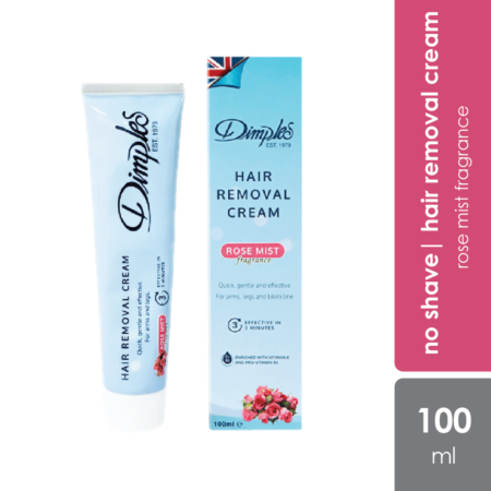 Dimples Hair Removal Cream (rose Mist Fragrance) 100ml | No Shaving Needed