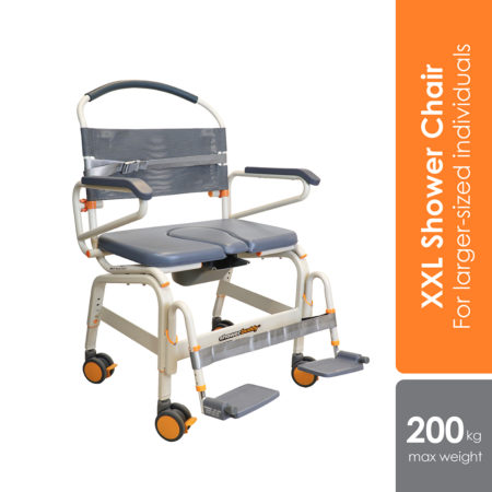 Showerbuddy Roll-in Buddy Xxl Bariatric Commode 26 | Heavy Use Shower Chair