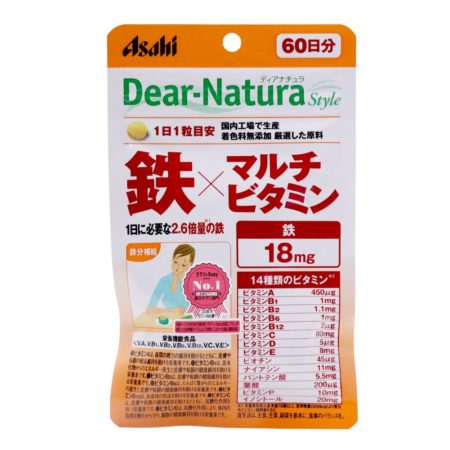 Asahi 60 Days Dear Natura Iron X Multivitamin Supplement Tablets 60s