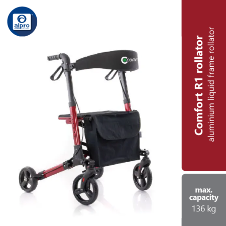 Comfort R1 Aluminium Liquid Frame Rollator | Total Weight: 7.5 Kg