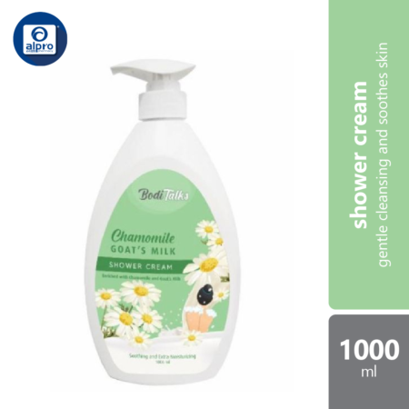 Boditalks Goat's Milk Shower Cream- Chamomile 1000ml | Soothes And Calms The Skin.