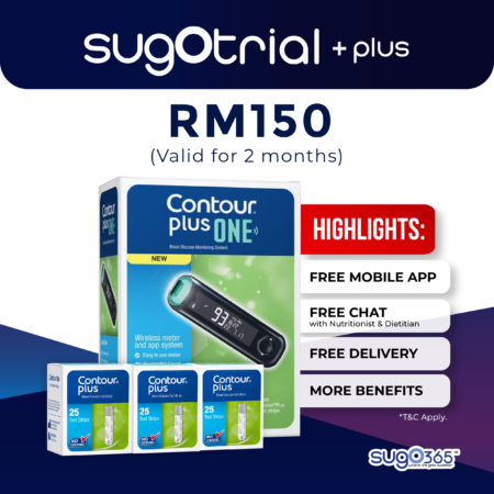 Sugotrial + Plus Package (contour Plus One Meter With Test Strip 75's)