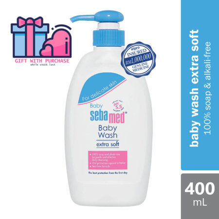 Sebamed Baby Wash Extra Soft 400ml Free Baby Diaper Cream 10ml