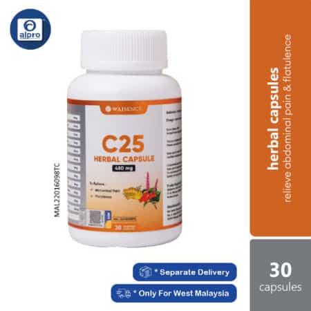 C25 Herbal Capsule 30s | Eases Abdominal Pain & Reduce Flatulence.