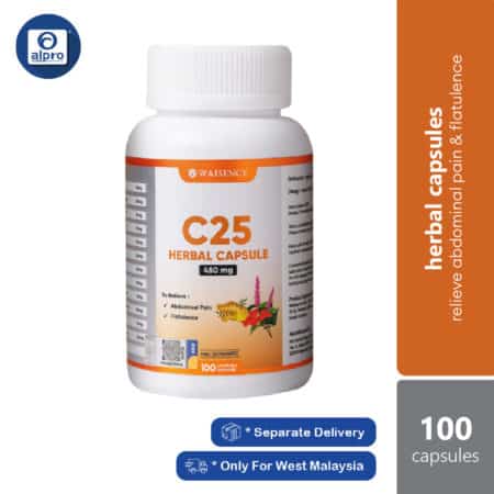 C25 Herbal Capsule 100s | Eases Abdominal Pain & Reduce Flatulence