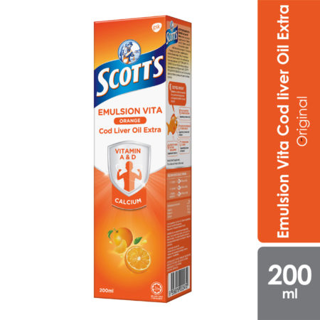 Scotts Emulsion Cod Liver Oil (Orange) 200ml | Brain Health