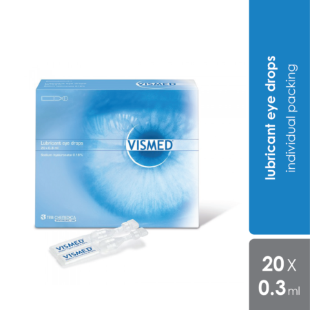 Vismed 0.18% Lubricant Eye Drops 0.3ml x 20s | Individual Packing