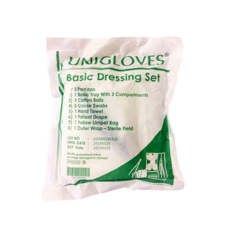 Unigloves Basic Dressing Set (3 Forceps)