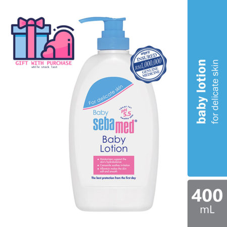Sebamed Baby Lotion 400ml Free Baby Wash Extra Soft 20ml