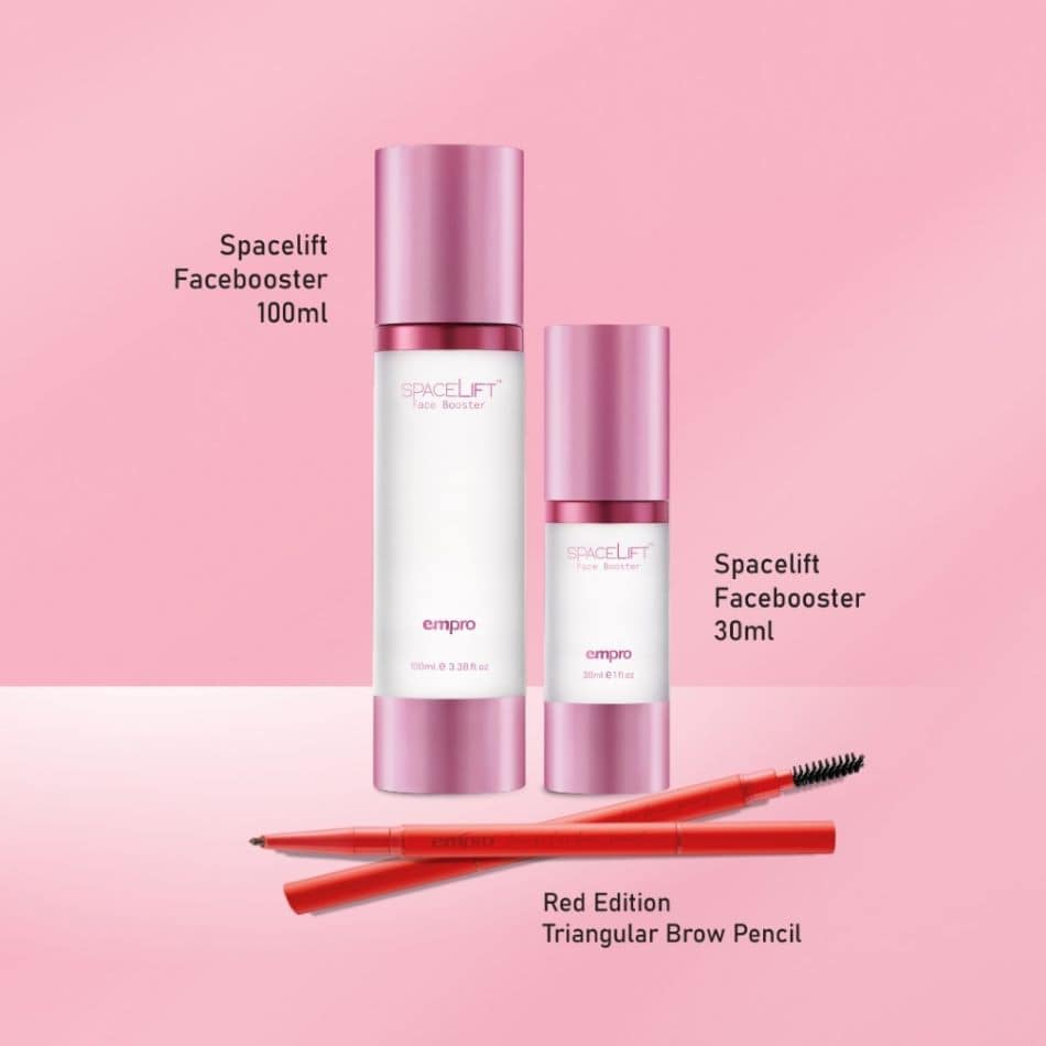 Empro Spacelift Face Booster Bundle (100ml + 30ml) Free Eyebrow Pencil ...