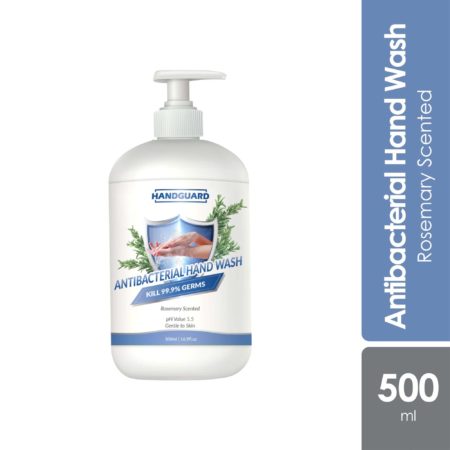 Handguard Antibacterial Hand Wash (Bergamot & Rosemary) 500ml | pH-Balanced Formula